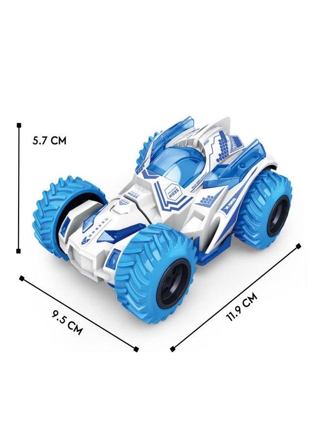 Marmik Pull Along Back Rotating Stunt Car Truck Friction Powered Toys Push Go Truck for Toddlers Kids Gift (White) - Image 2